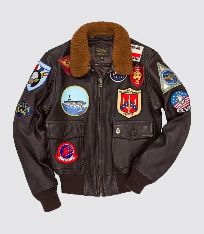 Top Gun G-1 Black Leather Flight Jacket