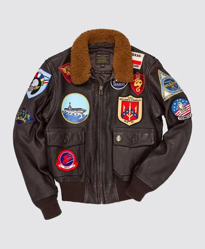 Top Gun G-1 Black Leather Flight Jacket