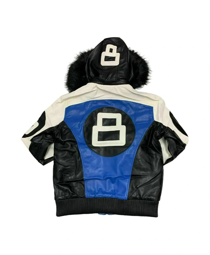 Buy 8 Ball Robert Phillipe Blue Jacket with Fur Hood