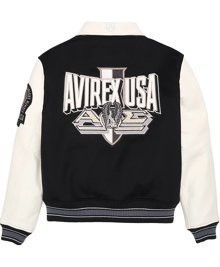 Buy Avirex Omega Wool Leather Jacket