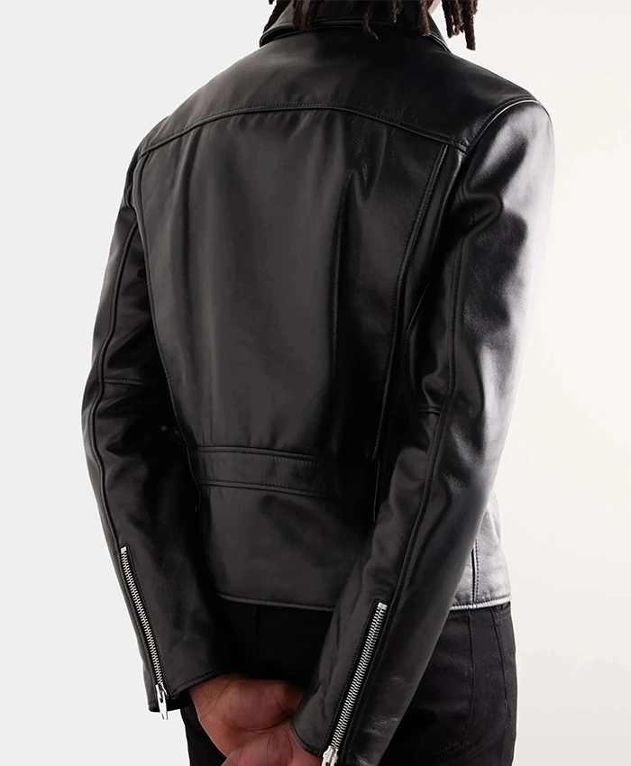 Buy Men's Biker Cropped Leather Jacket